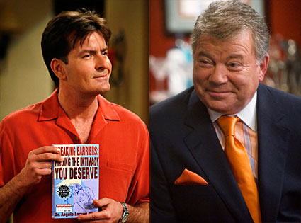 Charlie Sheen (Two and a Half Men), William Shatner (Boston Legal) Charlie Sheen (Two and a Half Men), William Shatner (Boston Legal)